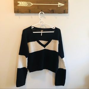 Free people cropped sweater. Perfect condition